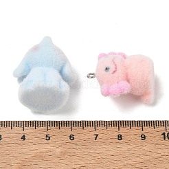 Flocky Opaque Resin Pendants&nbsp;RE-CBA098D-01P