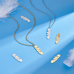 12Pcs 2 Colors 304 Stainless Steel Pendants&nbsp;STAS-UN0033-82