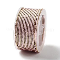 14m ツートンポリエステル編みコード  ラウンド  ピンク  2.5mm  約15.31ヤード（14m）/ロール&nbsp;OCOR-G015-02A-19