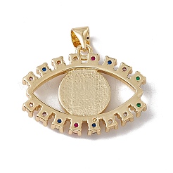 Brass Micro Pave Colorful Cubic Zirconia Pendants&nbsp;KK-G439-64G