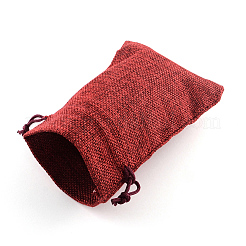 Burlap Packing Pouches Drawstring Bags&nbsp;X-ABAG-Q050-13x18-06