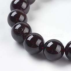 天然石ビーズ連売り  天然ガーネット  ラウンド  4mm  穴：0.5mm  約88個/連  38.5cm&nbsp;L-G-G099-4mm-36