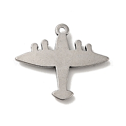 304ステンレスペンダント  飛行機チャーム  アンティークシルバー  21x25x2.5mm  穴：1.4mm&nbsp;STAS-G278-29AS