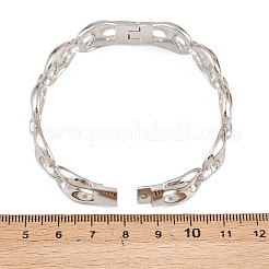 女性用304ステンレススチールバングル  オーバル  ステンレス鋼色  内径：2-3/8x2インチ（5.9x5.1cm）&nbsp;BJEW-Z155-02P