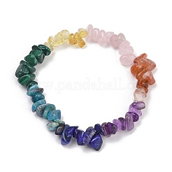 Chakra Natural Mixed Gemstone Chips Stretch Bracelets for Women&nbsp;BJEW-JB11633-02