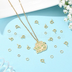 20Pcs 2 Styles Brass Spring Ring Clasps&nbsp;KK-YW0004-54