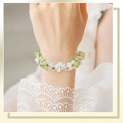 600個 10スタイル ABSプラスチック模造パール＆アクリルビーズキャップ  花  ホワイト  6~15x6.5~15x2.5~10.5mm  穴：1~1.5mm  60個/スタイル&nbsp;OACR-SC0002-33