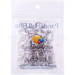 304ステンレススチールキー留め  ステンレス鋼色  10x14x1.5mm  内径：7x11mm  約50個/袋&nbsp;STAS-PH0005-03