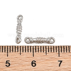 304ステンレススチールコネクタチャーム  ツイストリンク  ステンレス鋼色  12x3x2.5mm  穴：0.9mm&nbsp;SA-CBA302A-09P