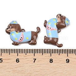 焼付塗装合金ペンダント  犬のチャーム  ブルー  16x21.5x4mm  穴：1.4mm&nbsp;FIND-I072-04