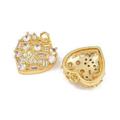 Brass Micro Pave Cubic Zirconia Pendants&nbsp;KK-C132-01C-G