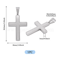 1Pc Brushed 304 Stainless Steel Pendants&nbsp;STAS-TADJ0001-07P