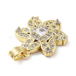 Brass Micro Pave Cubic Zirconia Pendants&nbsp;KK-F877-23G