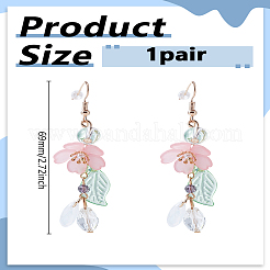1 Pair Zinc Alloy Resin Tassel Dangle Earrings&nbsp;EJEW-LP0013-15