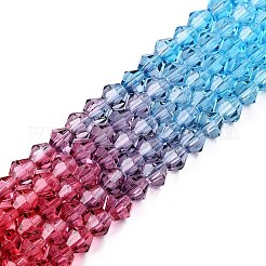Gradient Color Baking Paint Glass Bead Strands&nbsp;LS-DGLA-A039-T4mm-A017