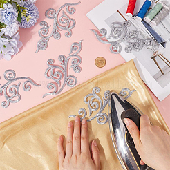 8 Pairs Ethnic Style Flower Pattern Computerized Embroidery Appliques&nbsp;PATC-GF0001-84A