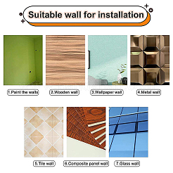 1Pc PVC Plastic Wall Stickers&nbsp;STIC-CN0001-07