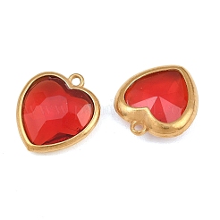 Valentine's Day 304 Stainless Steel with Glass Charms&nbsp;STAS-Q119-01G-A01