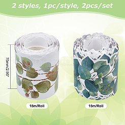 2 Rolls 2 Colors Coated Paper Stickers&nbsp;DIY-GL0006-03