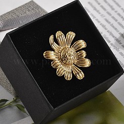 Flower 304 Stainless Steel Open Cuff Ring for Women&nbsp;LS-RJEW-M049-04G