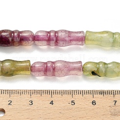 天然石瑪瑙ビーズ連売り  染め＆加熱  竹の形  パープル  25x8~8.5mm  穴：1.5mm  約16個/連  15.75''（40センチメートル）&nbsp;G-Z144-A02-01H