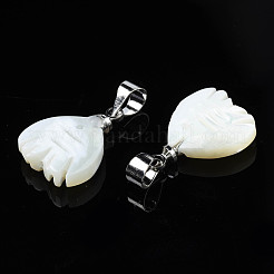 Natural Trochid Shell/Trochus Pendants&nbsp;SSHEL-N027-125