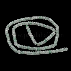 天然グリーンストロベリークォーツ平石ビーズ連売り  多面カット  ロンデル  4x2mm  穴：1mm  約161個/連  14.76''（37.5センチメートル）&nbsp;G-A299-A06-01