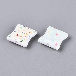 Printed Opaque Acrylic Beads&nbsp;OACR-Q199-02
