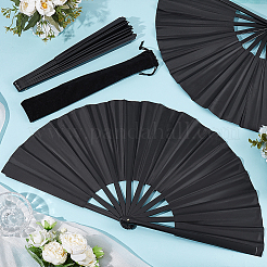 Plastic & Polyester Folding Fan&nbsp;AJEW-DR0002-43