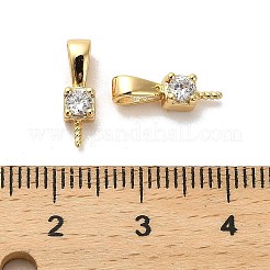 Brass Micro Pave Cubic Zirconia Peg Bails&nbsp;KK-S397-04A