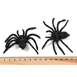 PVCプラスチックシミュレーションクモおもちゃモデル  ハロウィーンの装飾用  ブラック  47~54x76~87x12.5~13mm&nbsp;DJEW-K032-01A