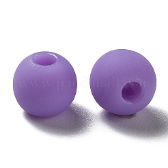 つや消し不透明なアクリルビーズ  ラウンド  ショッキングピンク  6mm  穴：2mm  約4545個/500g&nbsp;OACR-P019-01A-04