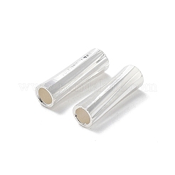 メッキ真鍮チューブビーズラック  鉛フリー、カドミウムフリー  925銀メッキ  3x10mm  穴：2mm&nbsp;KK-R149-02B-S
