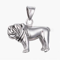 304ステンレススチール子犬ペンダント  シャーペイ犬チャーム  アンティークシルバー  24x32x12mm  穴：5x8mm&nbsp;STAS-K123-18AS
