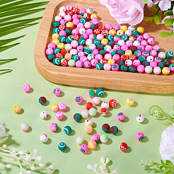 180Pcs 9 Colors Fruits Theme Handmade Polymer Clay Beads&nbsp;CLAY-TA0001-94