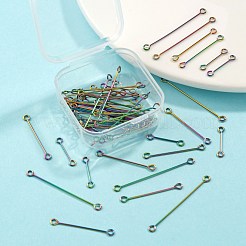 60Pcs 3 Style Ion Plating(IP) 304 Stainless Steel Eye Pins&nbsp;STAS-LS0001-62MC