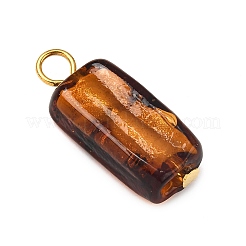 Handmade Gold Sand Lampwork Pendants&nbsp;PALLOY-JF04370-02