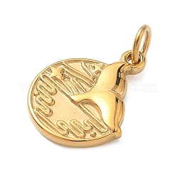 304 Stainless Steel Pendants&nbsp;STAS-G391-01G-01