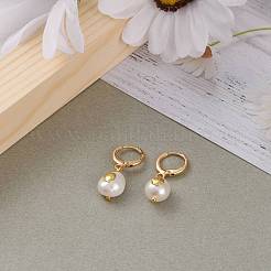 Brass Huggie Hoop Earrings&nbsp;EJEW-JE04433