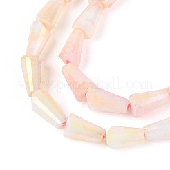 Anti-Tarnish Electroplate Glass Beads Strands&nbsp;GLAA-T025-27D
