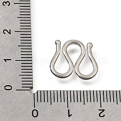 真鍮製のM字型留め具  ラックめっき  プラチナ  13x15x1.5mm&nbsp;KK-CBA0DF0-14C-P