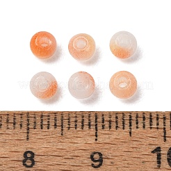 ペイントガラスビーズを焼く  模造キャットアイ  ラウンド  ツートン  オレンジ  3x4mm  穴：1.4mm  約13333個/1000g&nbsp;GL-CBA5BF9-05C