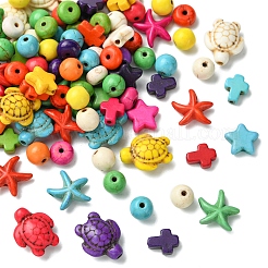 100Pcs 6 Styles Synthetic Turquoise Beads Sets&nbsp;TURQ-FS0001-05