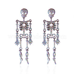 Halloween Zinc Alloy Crystal AB Rhinestone Dangle Stud Earrings&nbsp;FS-WGF4447-01