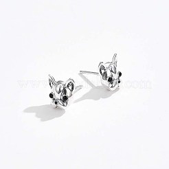 Anti-Tarnish Rhodium Plated 925 Sterling Silver Stud Earrings&nbsp;STER-BB72117
