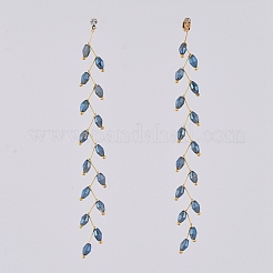 Electroplate Glass Beads Dangle Stud Earrings&nbsp;EJEW-JE03820-06