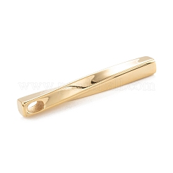 304ステンレスペンダント  手動研磨  ねじれた四角形  ミックスカラー  41x5.5x5.5mm  穴：3mm&nbsp;STAS-F272-05