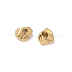 304ステンレススチールビーズ  ナゲット  イオンプレーティング（ip）  18KGP本金メッキ  5x5.5x2mm  穴：1.5mm&nbsp;STAS-Z184-33G-03