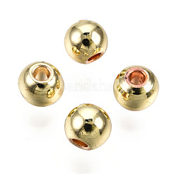 合金ビーズ  カドミウムフリー＆ニッケルフリー＆鉛フリー  ラウンド  ライトゴールド  5x4mm  穴：1.6mm&nbsp;PALLOY-N155-139B-01