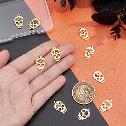 10Pcs 201 Stainless Steel Pendants&nbsp;STAS-UN0030-52